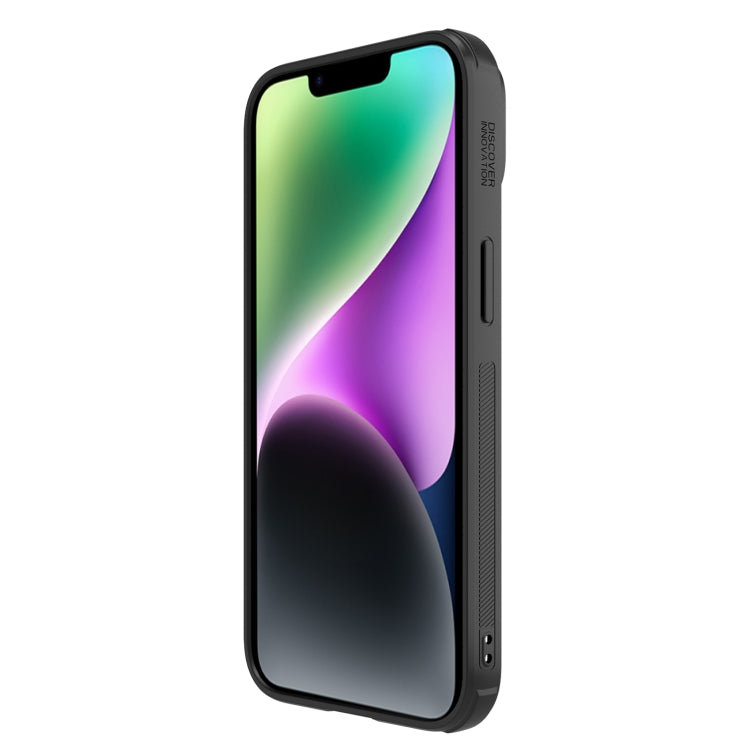 For iPhone 14 Plus NILLKIN Synthetic Fiber Camshield Magnetic Phone Case(Black) - iPhone 14 Plus Cases by NILLKIN | Online Shopping South Africa | PMC TechLife | Buy Now Pay Later Mobicred