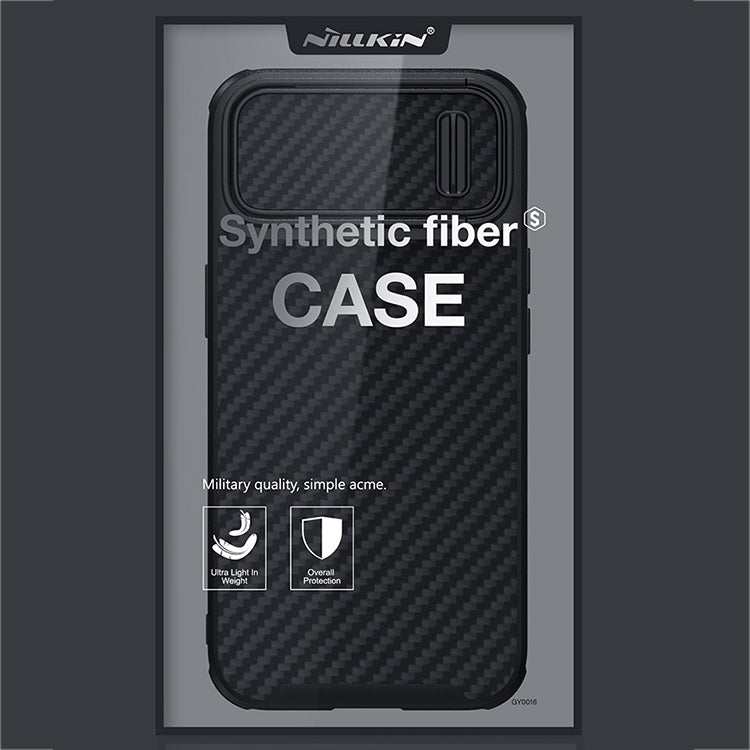 For iPhone 14 Pro NILLKIN Synthetic Fiber Camshield Magnetic Phone Case(Black) - free shipping - PMC TechLife - Order now!