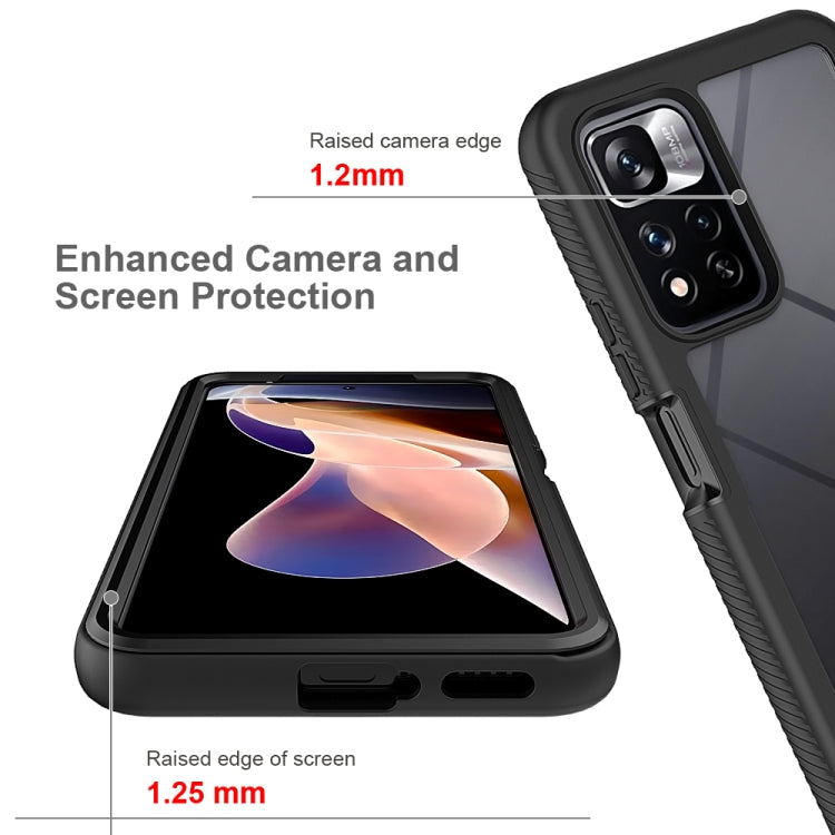 For Xiaomi Redmi Note 11 Pro+ 5G Global Starry Sky Solid Color Shockproof TPU Clear PC Phone Case(Purple) - free shipping - PMC TechLife - Order now!