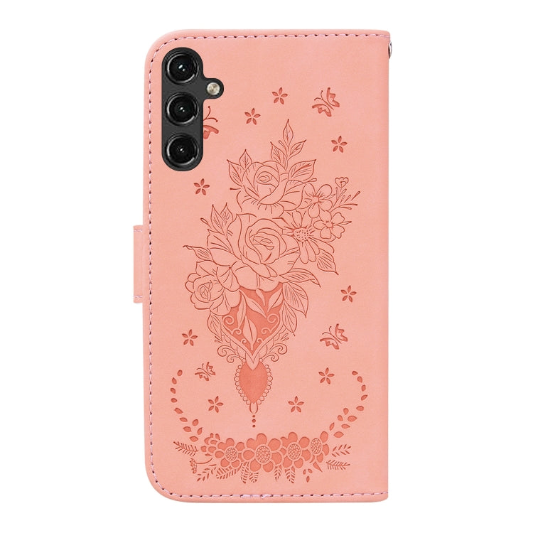 For Samsung Galaxy A14 5G Butterfly Rose Embossed Leather Phone Case(Pink) - free shipping - PMC TechLife - Order now!