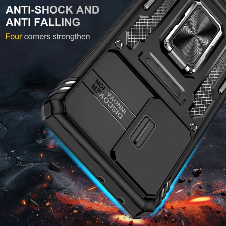 For Samsung Galaxy S23 Ultra 5G Armor PC + TPU Camera Shield Phone Case(Black) - free shipping - PMC TechLife - Order now!