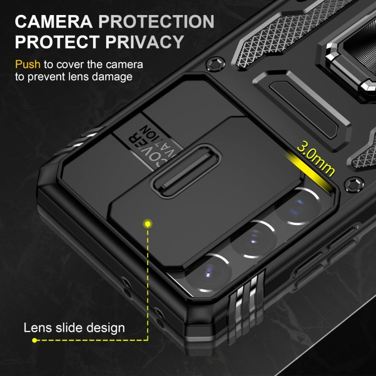 For Samsung Galaxy S23 Ultra 5G Armor PC + TPU Camera Shield Phone Case(Black) - free shipping - PMC TechLife - Order now!