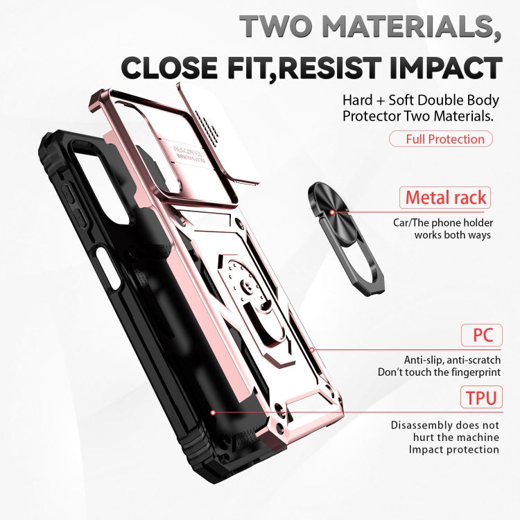 For Samsung Galaxy A14 5G Sliding Camshield Holder Phone Case(Rose Gold) - free shipping - PMC TechLife - Order now!