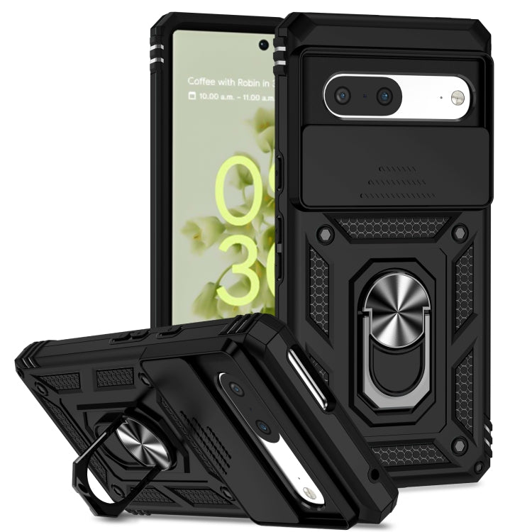 For Google Pixel 7 5G Sliding Camshield Holder Phone Case(Black) - Google Cases by PMC Jewellery | Online Shopping South Africa | PMC Jewellery