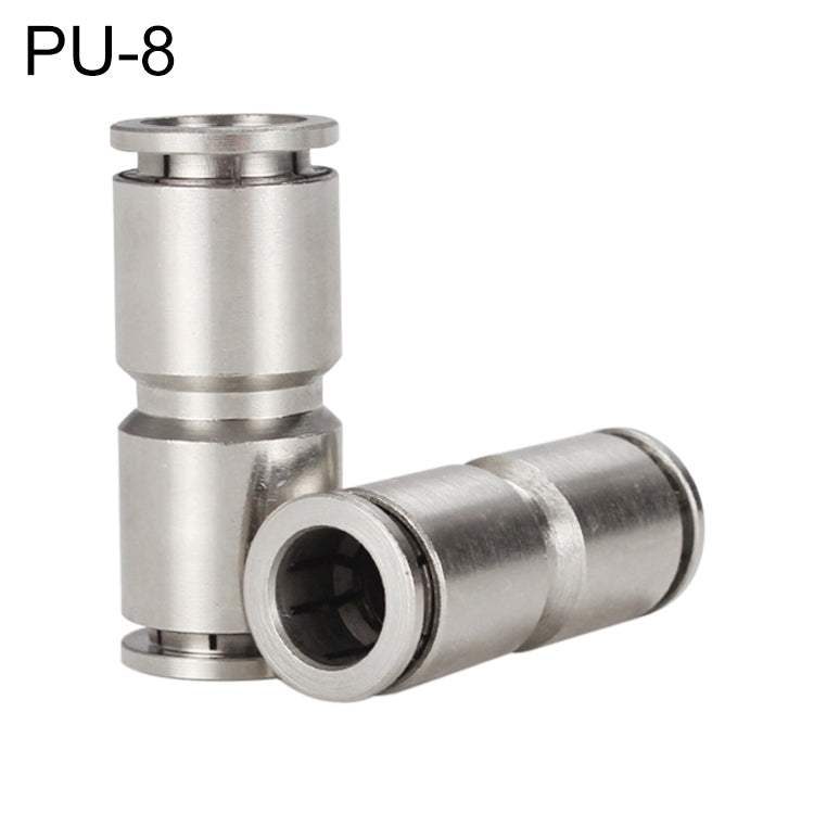 PU-8 LAIZE Nickel Plated Copper Straight Pneumatic Quick Fitting Connector - Interface Series by LAIZE | Online Shopping South Africa | PMC TechLife