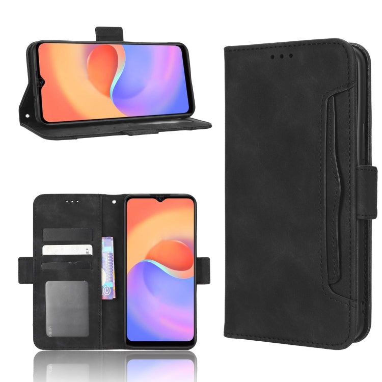 For ZTE Blade A52 Lite Skin Feel Calf Texture Card Slots Leather Phone Case(Black) - free shipping - PMC TechLife - Order now!