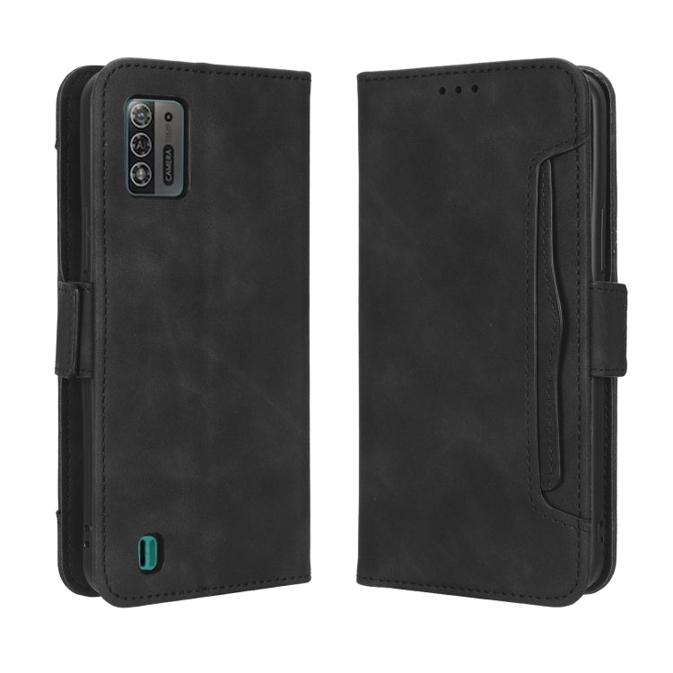 For ZTE Blade A52 Lite Skin Feel Calf Texture Card Slots Leather Phone Case(Black) - free shipping - PMC TechLife - Order now!