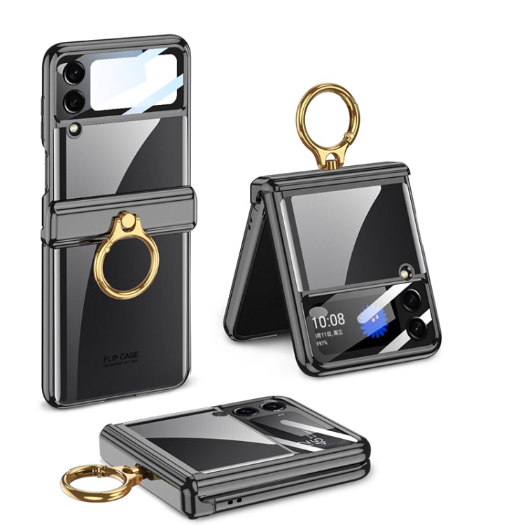 For Samsung Galaxy Z Flip4 GKK Magnetic Folding Phantom Rotary Phone Case with Ring Holder(Black) - Galaxy Z Flip4 5G Cases by GKK | Online Shopping South Africa | PMC TechLife