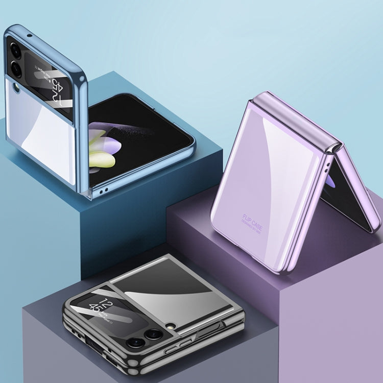For Samsung Galaxy Z Flip4 GKK Integrated Electroplating All-inclusive Phone Case(Blue) - Galaxy Z Flip4 5G Cases by GKK | Online Shopping South Africa | PMC TechLife | Buy Now Pay Later Mobicred