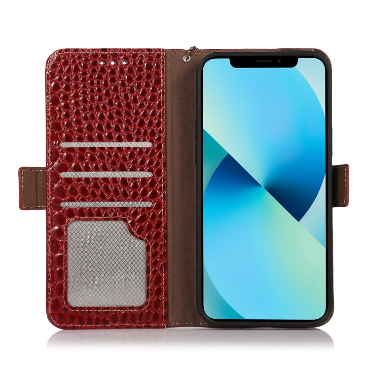 For Xiaomi Redmi A1+ Crocodile Top Layer Cowhide Leather Phone Case(Red) - Xiaomi Cases by PMC TechLife | Online Shopping South Africa | PMC TechLife