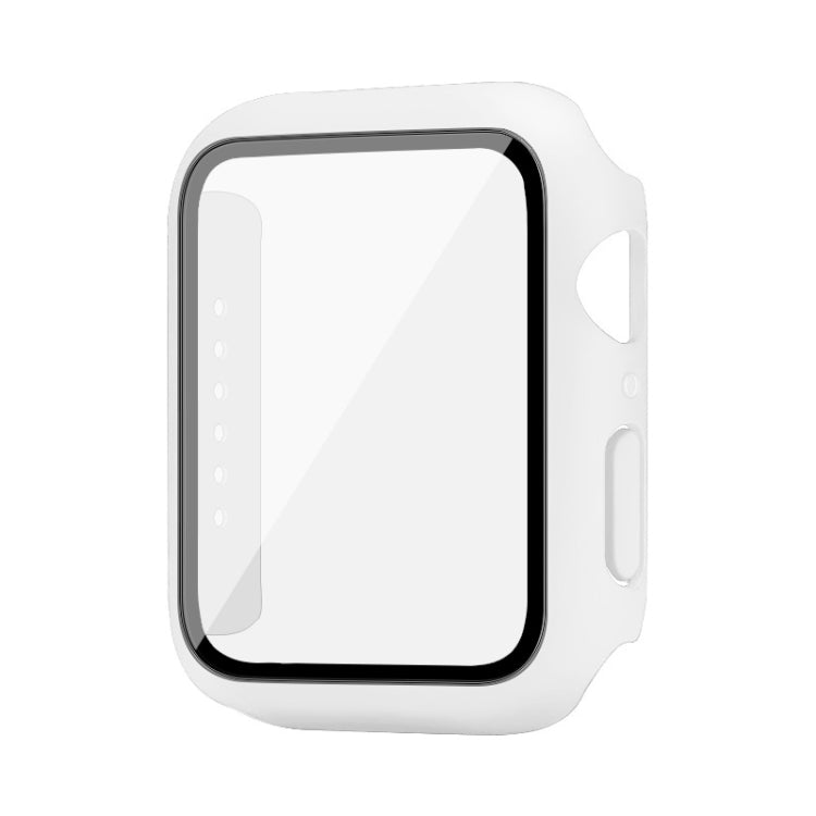 For Apple Watch SE 2023 40 mm / SE 2022 40mm imak PC Frame Case with Tempered Glass Film(White) - Watch Cases by imak | Online Shopping South Africa | PMC TechLife | Buy Now Pay Later Mobicred