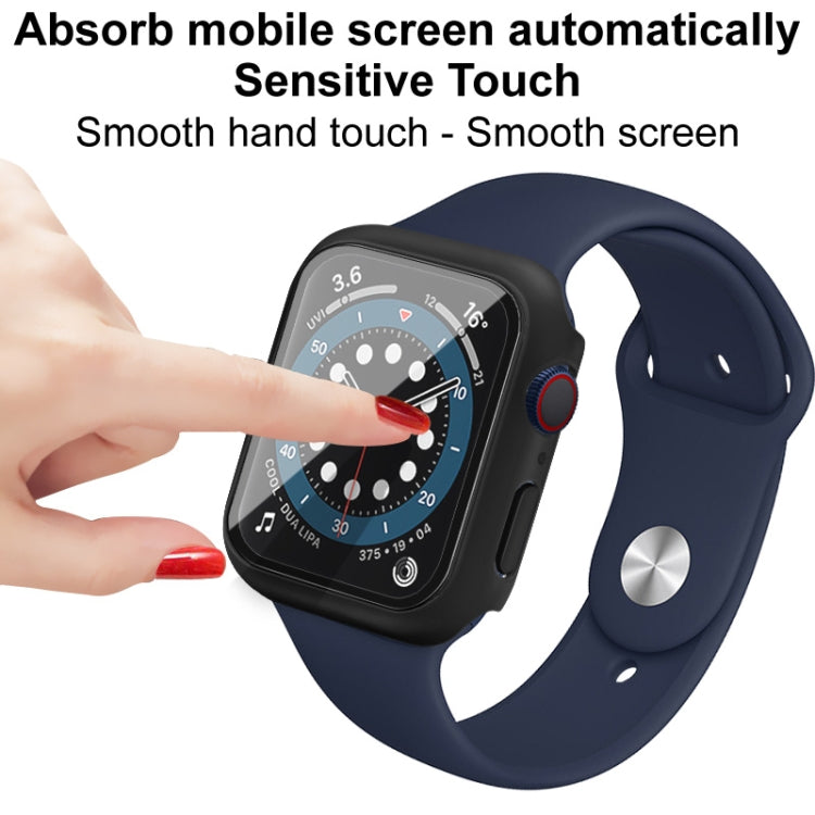 For Apple Watch SE 2023 40 mm / SE 2022 40mm imak PC Frame Case with Tempered Glass Film(White) - Watch Cases by imak | Online Shopping South Africa | PMC TechLife | Buy Now Pay Later Mobicred