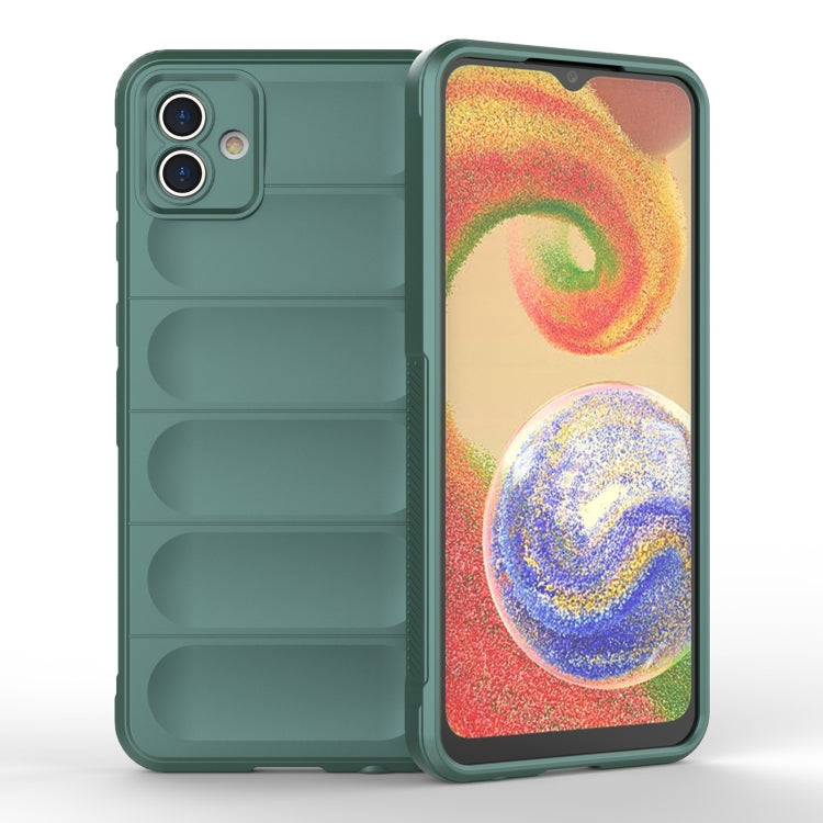 For Samsung Galaxy A04 4G Magic Shield TPU + Flannel Phone Case(Dark Green) - Galaxy Phone Cases by PMC Jewellery | Online Shopping South Africa | PMC Jewellery