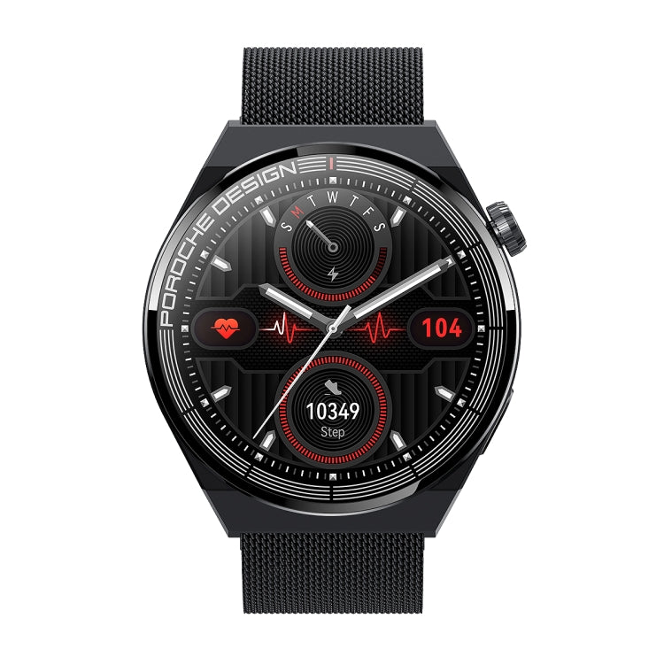 Ochstin 5HK46P 1.36 inch Round Screen Steel Strap Smart Watch with Bluetooth Call Function(Black) - free shipping - PMC TechLife - Order now!