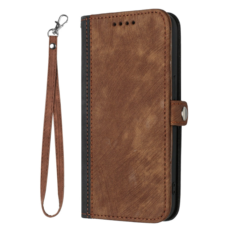 For Samsung Galaxy A22 5G Side Buckle Double Fold Hand Strap Leather Phone Case(Brown) - free shipping - PMC TechLife - Order now!