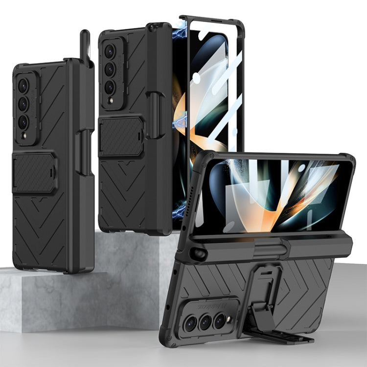 For Samsung Galaxy Z Fold4 GKK Integrated Magnetic Folding Armor Shell with Push Pen Case(Black) - free shipping - PMC TechLife - Order now!