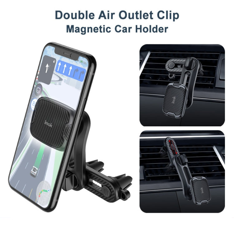 IMAK C5-F2 Dual Chip Air Outlet Magnetic Car Holder(Black) - Universal Car Holders by imak | Online Shopping South Africa | PMC TechLife | Buy Now Pay Later Mobicred