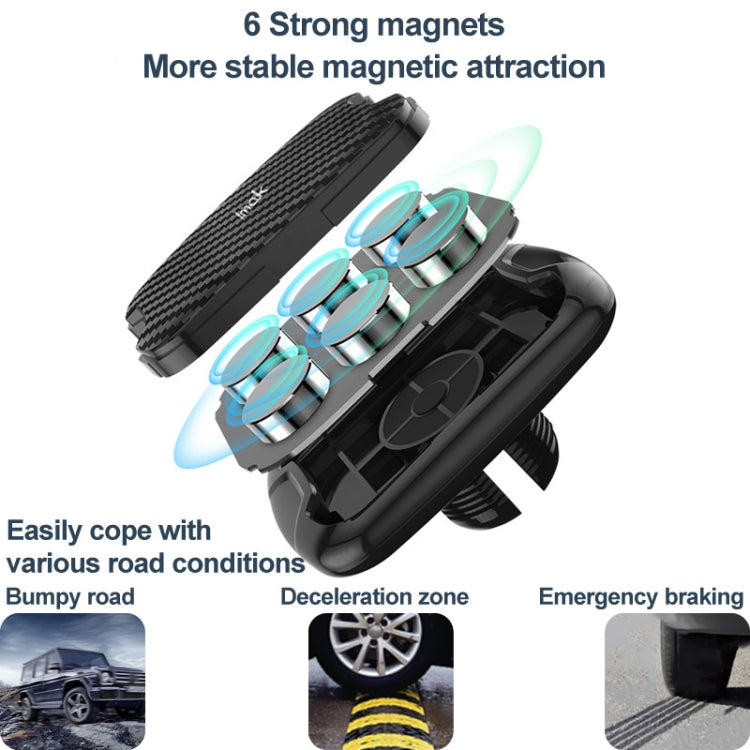 IMAK C5-F2 Dual Chip Air Outlet Magnetic Car Holder(Black) - Universal Car Holders by imak | Online Shopping South Africa | PMC TechLife | Buy Now Pay Later Mobicred