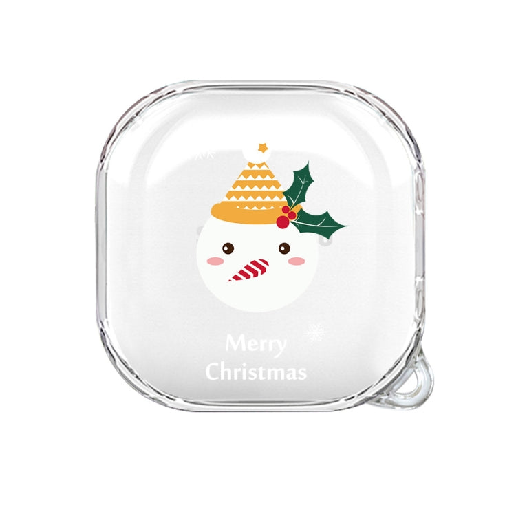 For Samsung Galaxy Buds Live Christmas Transparent TPU Earphone Case(Snowman) - Samsung Earphone Case by PMC TechLife | Online Shopping South Africa | PMC TechLife