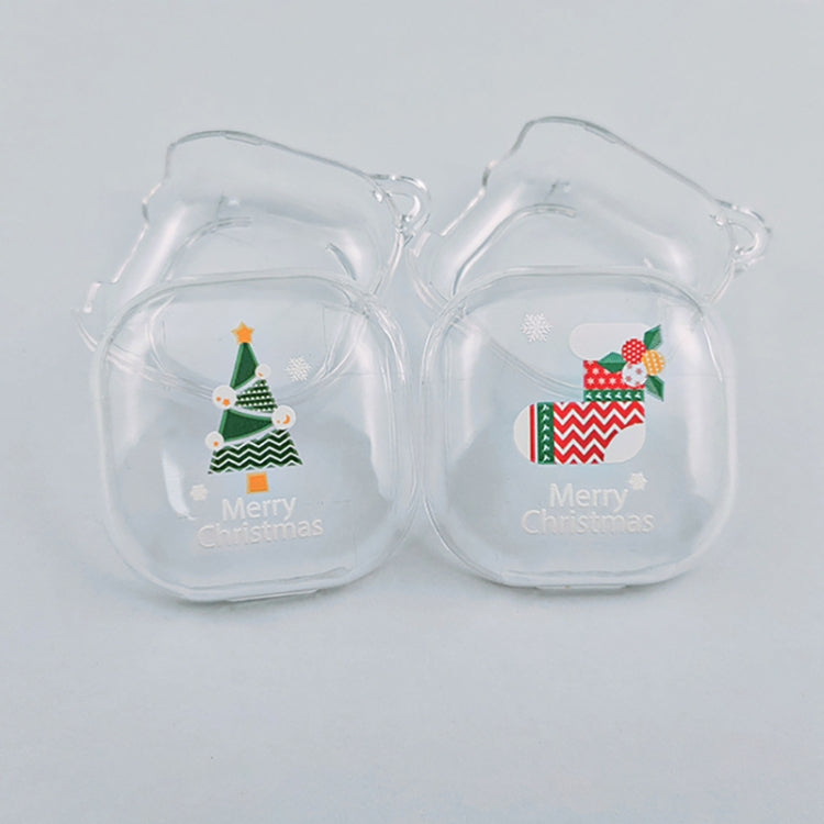 For Samsung Galaxy Buds Live Christmas Transparent TPU Earphone Case(Elk) - Samsung Earphone Case by PMC Jewellery | Online Shopping South Africa | PMC Jewellery