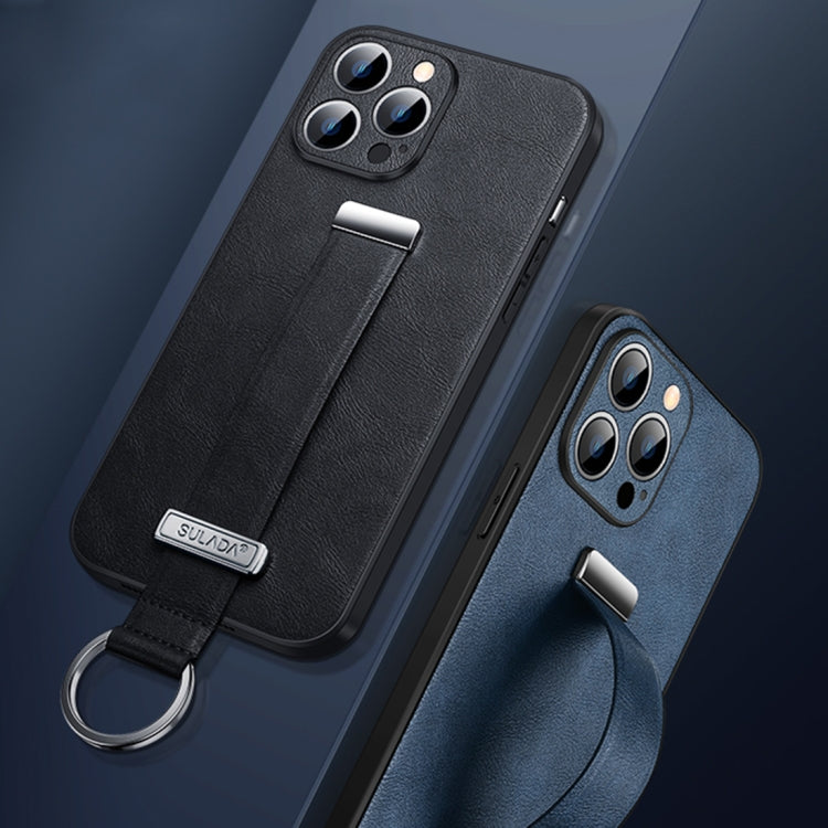 For iPhone 14 Pro SULADA Cool Series PC + Leather Texture Skin Feel Phone Case(Black) - iPhone 14 Pro Cases by SULADA | Online Shopping South Africa | PMC TechLife | Buy Now Pay Later Mobicred