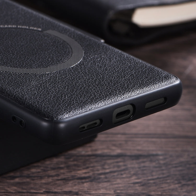 For Google Pixel 7 Pro Magsafe Magnetic Ring Leather Texture Phone Case(Green) - Google Cases by PMC TechLife | Online Shopping South Africa | PMC TechLife