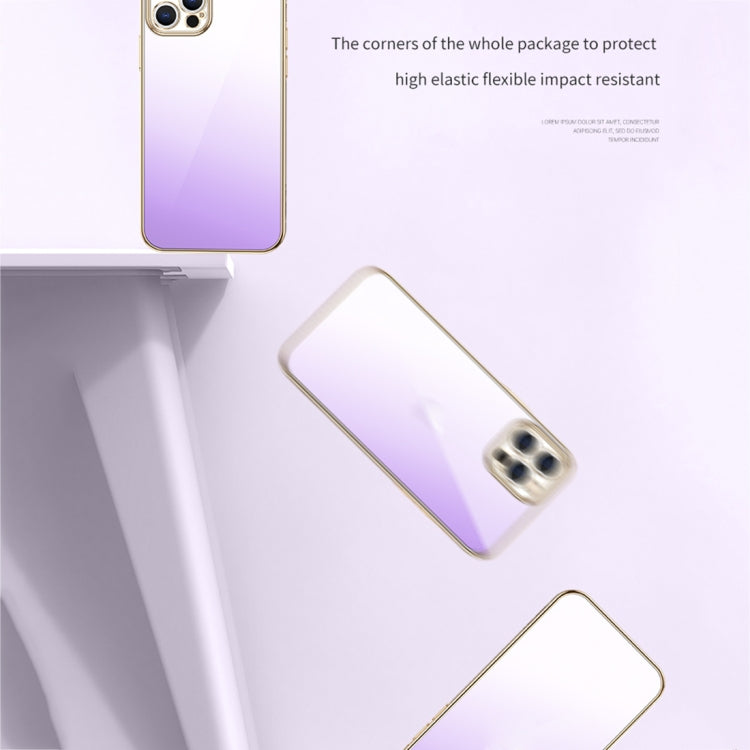 For iPhone 14 Pro Max SULADA Iridescence Series Plating Transparent Gradient Phone Case(Blue) - iPhone 14 Pro Max Cases by SULADA | Online Shopping South Africa | PMC TechLife | Buy Now Pay Later Mobicred