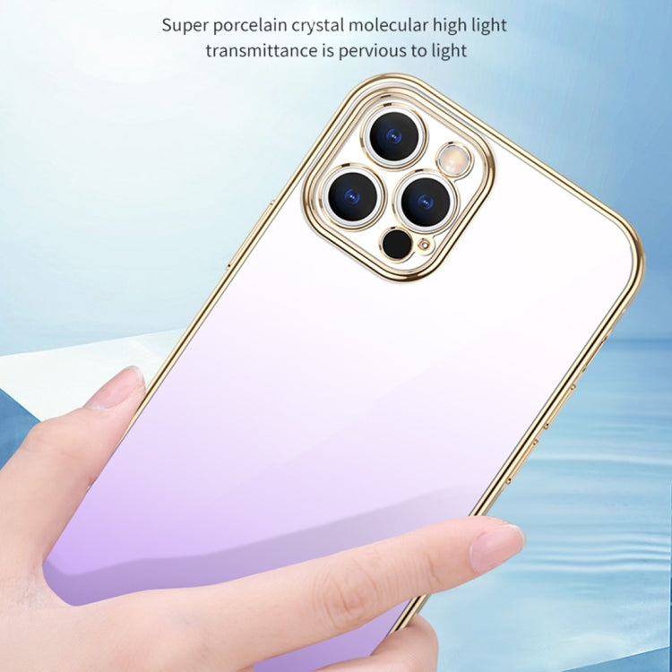 For iPhone 14 Pro Max SULADA Iridescence Series Plating Transparent Gradient Phone Case(Blue) - iPhone 14 Pro Max Cases by SULADA | Online Shopping South Africa | PMC TechLife | Buy Now Pay Later Mobicred
