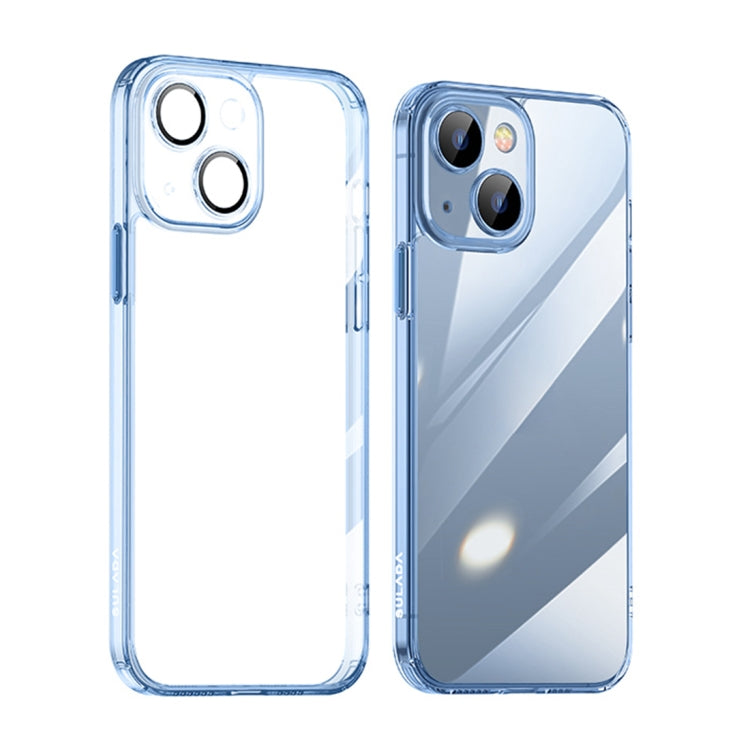 For iPhone 14 Plus SULADA Crystal Steel Series TPU Transparent Phone Case(Blue) - iPhone 14 Plus Cases by SULADA | Online Shopping South Africa | PMC TechLife | Buy Now Pay Later Mobicred