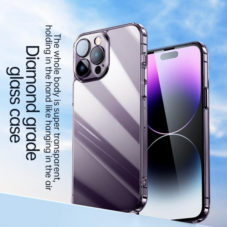 For iPhone 14 Plus SULADA Crystal Steel Series TPU Transparent Phone Case(Blue) - iPhone 14 Plus Cases by SULADA | Online Shopping South Africa | PMC TechLife | Buy Now Pay Later Mobicred