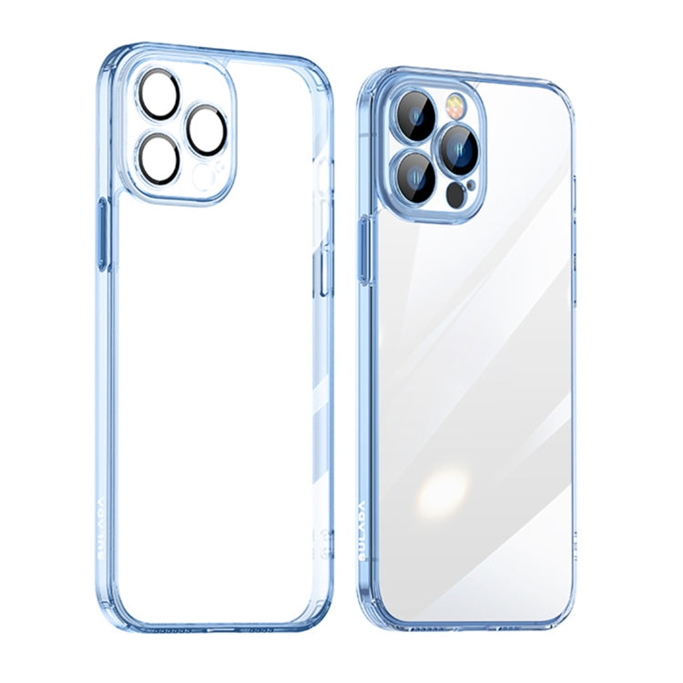 For iPhone 14 Pro SULADA Crystal Steel Series TPU Transparent Phone Case(Blue) - iPhone 14 Pro Cases by SULADA | Online Shopping South Africa | PMC TechLife | Buy Now Pay Later Mobicred
