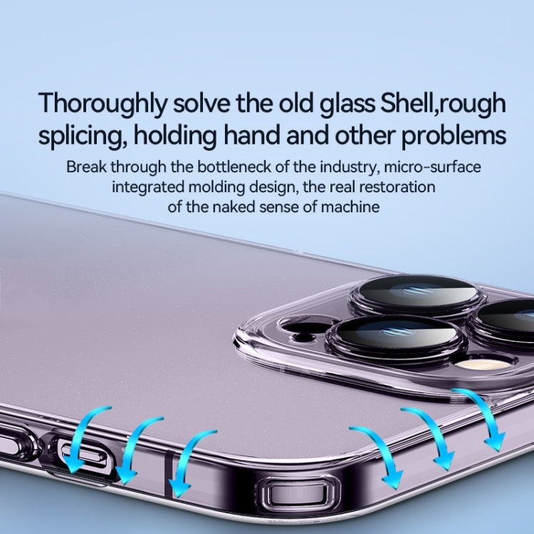 For iPhone 14 Pro SULADA Crystal Steel Series TPU Transparent Phone Case(Blue) - iPhone 14 Pro Cases by SULADA | Online Shopping South Africa | PMC Jewellery | Buy Now Pay Later Mobicred