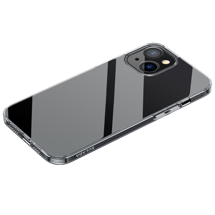 For iPhone 14 SULADA Frosted Series Shockproof Transparent TPU Phone Case(Black) - iPhone 14 Cases by SULADA | Online Shopping South Africa | PMC TechLife