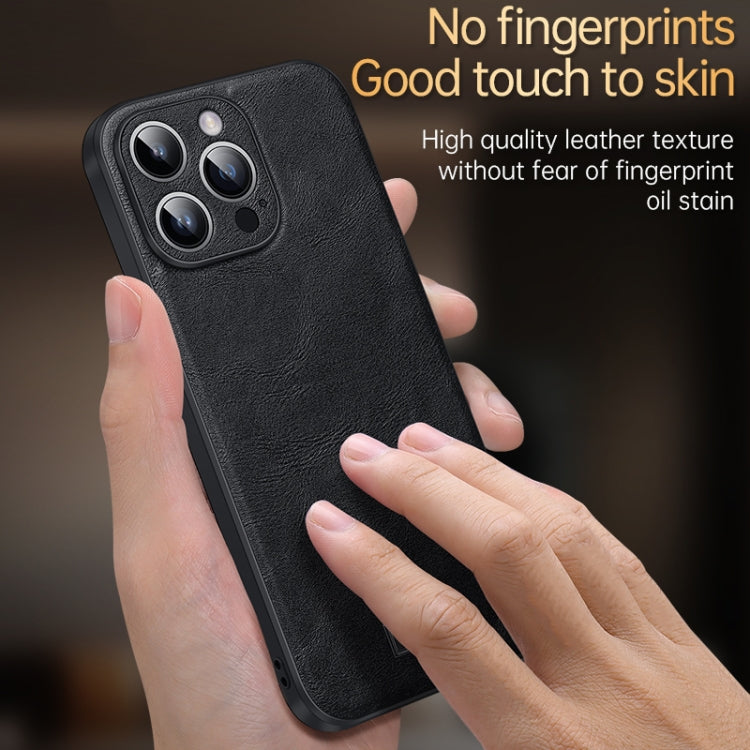 For iPhone 14 Pro Max SULADA Shockproof TPU + Handmade Leather Phone Case(Brown) - iPhone 14 Pro Max Cases by SULADA | Online Shopping South Africa | PMC TechLife