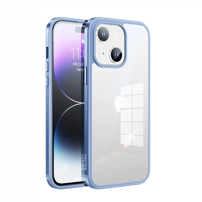 For iPhone 14 SULADA Metal Frame + Nano Glass + TPU Phone Case(Sierra Blue) - iPhone 14 Cases by SULADA | Online Shopping South Africa | PMC Jewellery