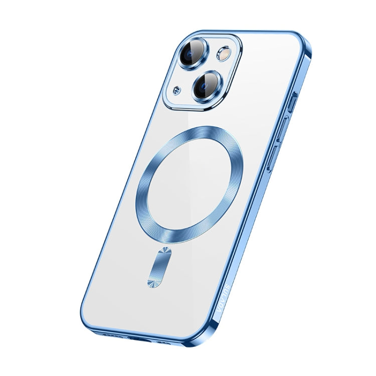 For iPhone 14 SULADA Plating TPU Shockproof Phone Soft Case(Blue) - iPhone 14 Cases by SULADA | Online Shopping South Africa | PMC TechLife | Buy Now Pay Later Mobicred