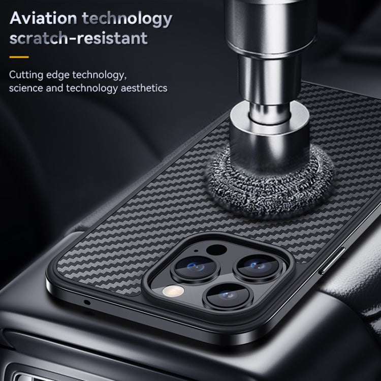 For iPhone 14 Plus SULADA Carbon Fiber Textured Shockproof Metal + TPU Frame Case(Dark Green) - iPhone 14 Plus Cases by SULADA | Online Shopping South Africa | PMC TechLife | Buy Now Pay Later Mobicred
