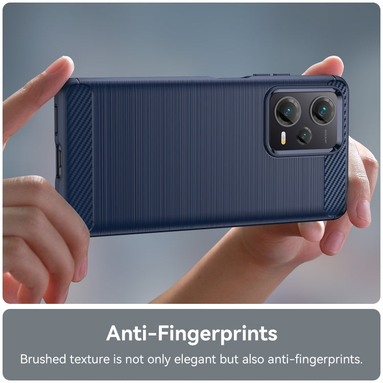 For Xiaomi Redmi Note 12 Pro+ China / Global Brushed Texture Carbon Fiber TPU Phone Case(Blue) - free shipping - PMC TechLife - Order now!