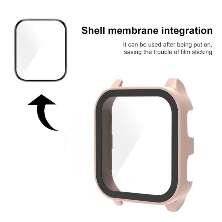 Compatible with Garmin Venu Sq2 PC + 9H Tempered Glass Integrated Protective Watch Case(Black) - Watch Cases by PMC TechLife | Online Shopping South Africa | PMC TechLife | Buy Now Pay Later Mobicred