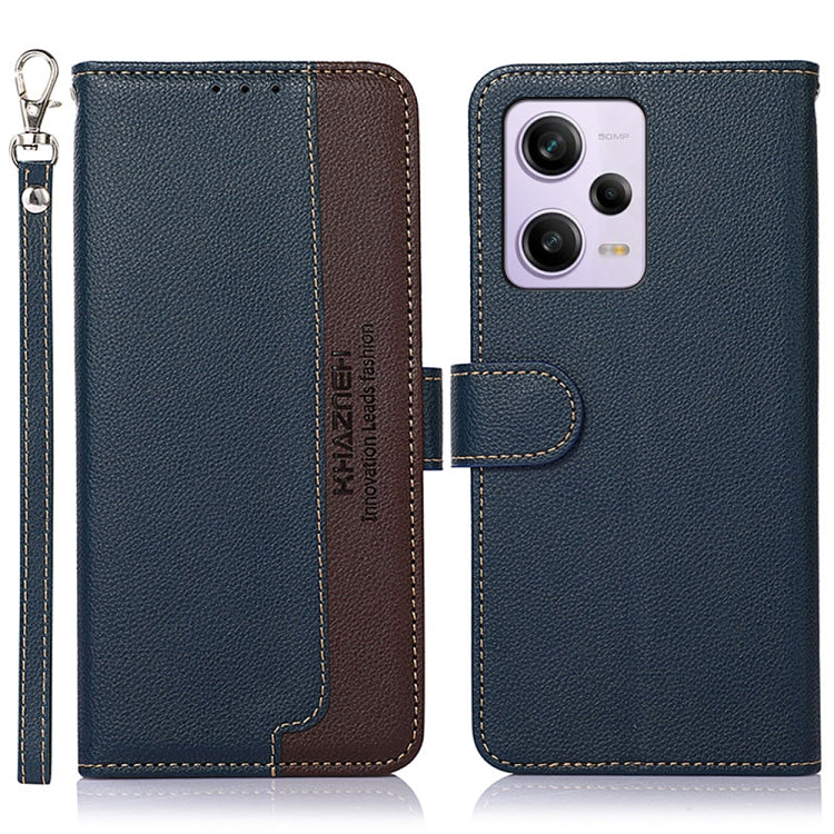 For Xiaomi Redmi Note 12 Pro+ China KHAZNEH Litchi Texture Leather RFID Phone Case(Blue) - free shipping - PMC TechLife - Order now!