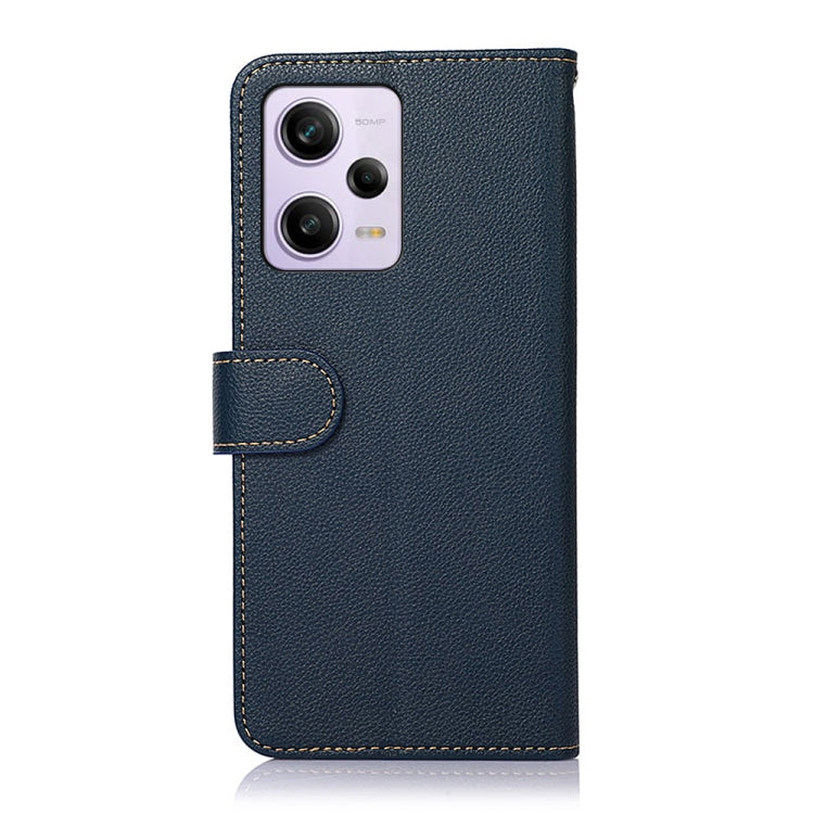 For Xiaomi Redmi Note 12 Pro+ China KHAZNEH Litchi Texture Leather RFID Phone Case(Blue) - free shipping - PMC TechLife - Order now!