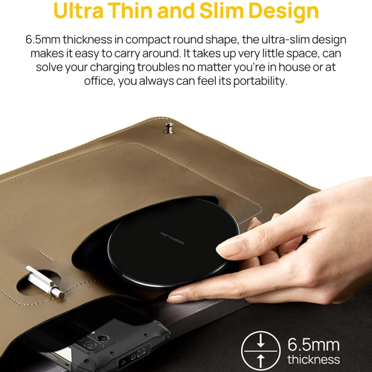 Ulefone UF005 15W Round Fast Charging Qi Wireless Charger(Black) - free shipping - PMC TechLife - Order now!