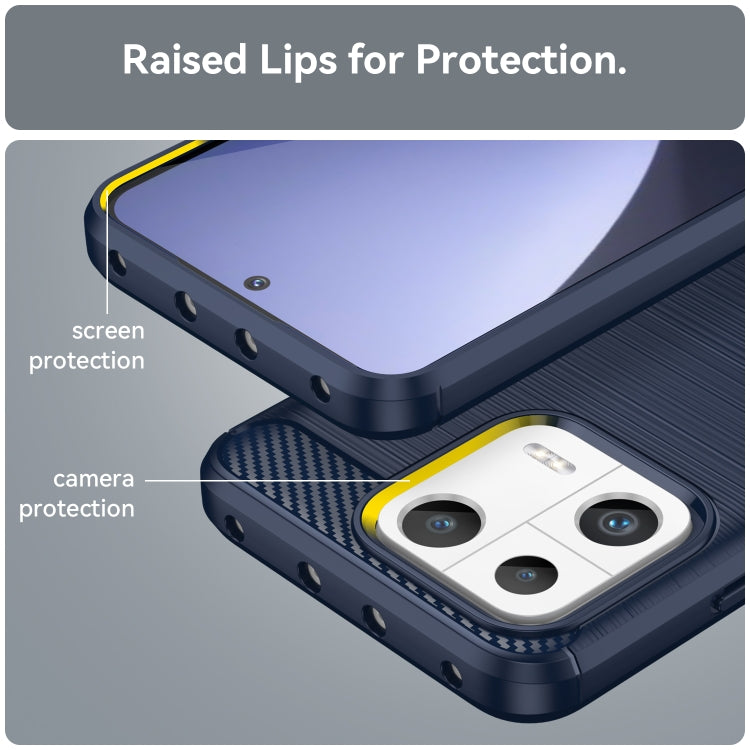For Xiaomi 13 Brushed Texture Carbon Fiber TPU Phone Case(Blue) - free shipping - PMC TechLife - Order now!