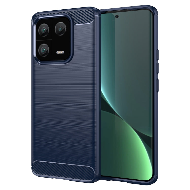 For Xiaomi 13 Pro Brushed Texture Carbon Fiber TPU Phone Case(Blue) - free shipping - PMC TechLife - Order now!