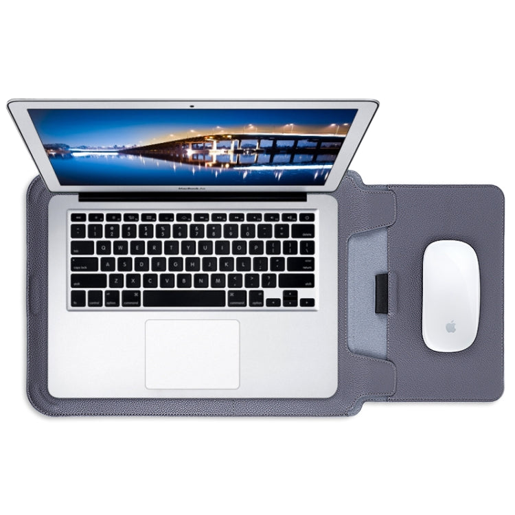 For MacBook 15 / 16 inch PU Leather 4 in 1 Laptop Bag with Functional Bracket(Rose Gold) - Protective Bags by PMC TechLife | Online Shopping South Africa | PMC TechLife