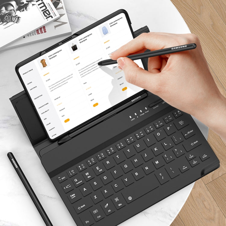 For Samsung Galaxy Z Fold4 GKK Magnetic Folding Bluetooth Keyboard Leather Case with Pen + Phone Case(Black) - Samsung Keyboard by GKK | Online Shopping South Africa | PMC TechLife | Buy Now Pay Later Mobicred