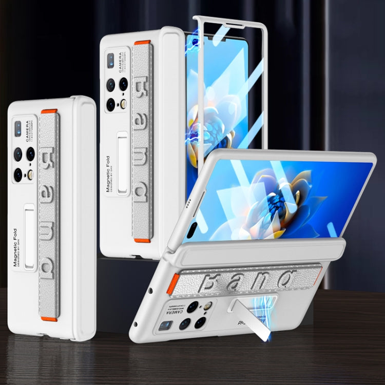 For Huawei Mate X2 GKK Magnetic Hinge Integrated Phone Case with Wrist Strap(White) - free shipping - PMC TechLife - Order now!