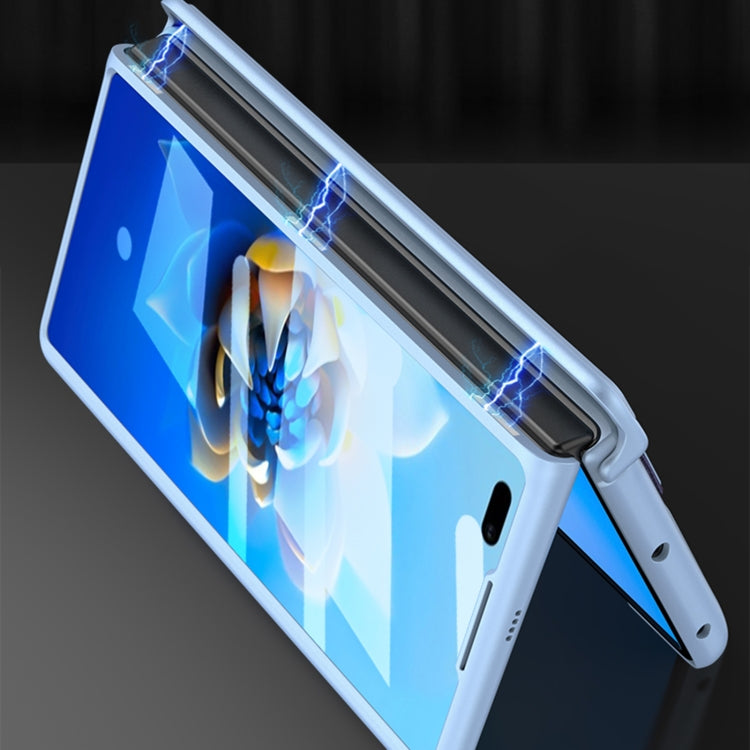 For Huawei Mate X2 GKK Magnetic Hinge Integrated Phone Case with Wrist Strap(Blue) - free shipping - PMC TechLife - Order now!