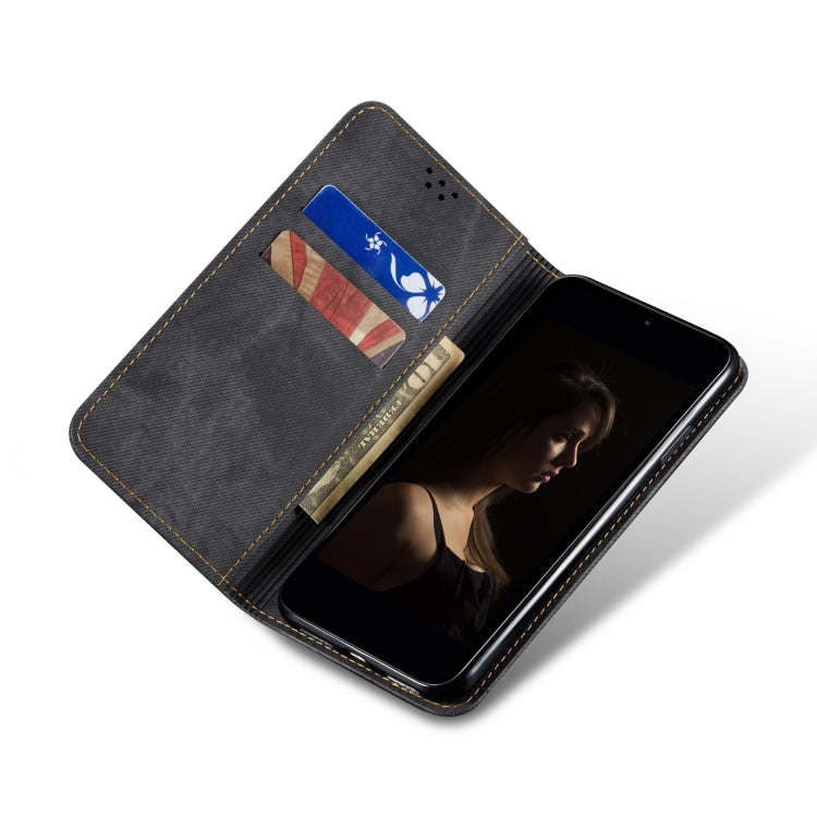 For Xiaomi Redmi Note 12 Pro+ China Denim Texture Leather Phone Case(Black) - free shipping - PMC TechLife - Order now!