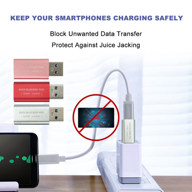GE06 USB Data Blocker Fast Charging Connector(Grey) - Converter & Adapter by PMC TechLife | Online Shopping South Africa | PMC TechLife